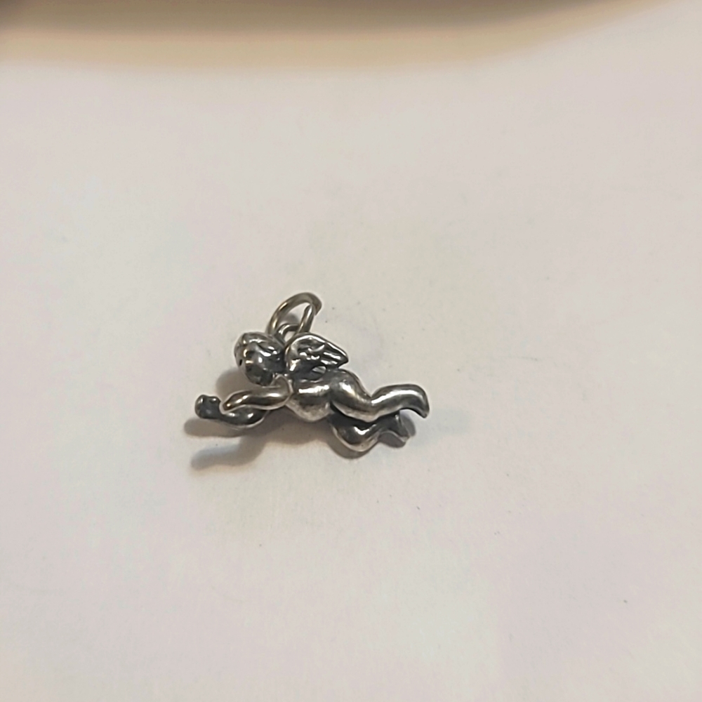 James Avery Retired 3D Cherub Angel Charm 925